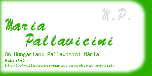 maria pallavicini business card